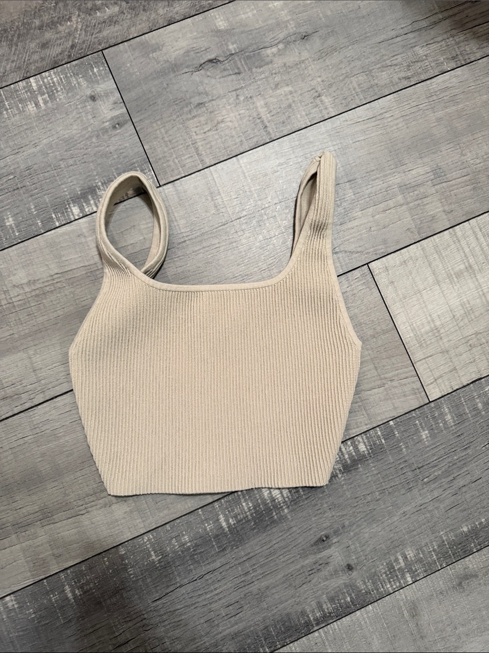 Babaton sculpt knit top cropped